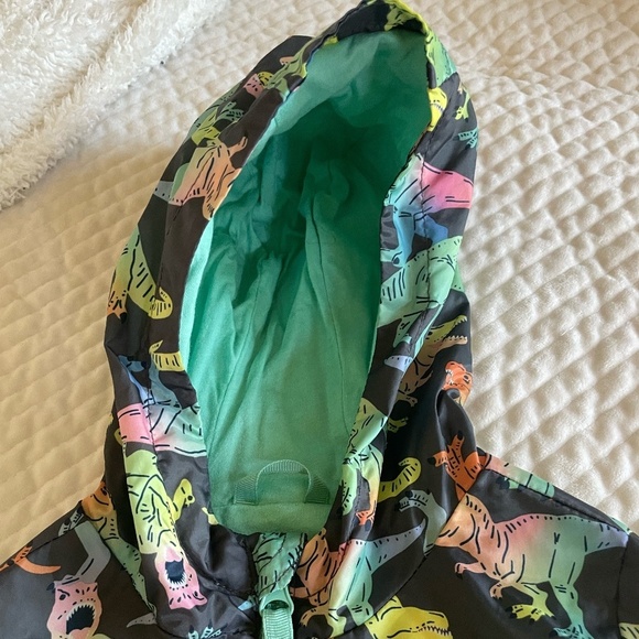 TODDLER RAINBOW DINOSAUR DESIGN CAT & JACK WINDBREAKER JACKET SIZE 2T - Picture 4 of 9